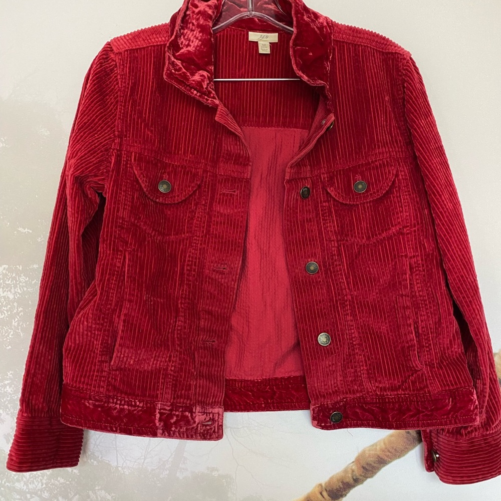 Jjill jacket corduroy and velvet combo in small petite